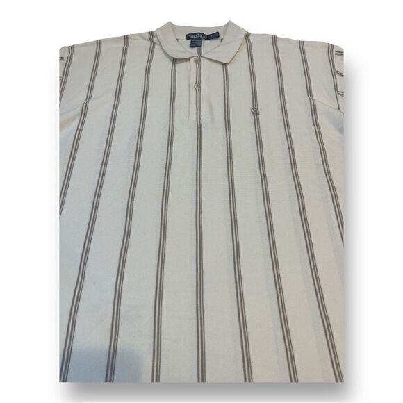 Nautica Vintage Striped Polo Top Size Extra Large - Picture 2 of 5